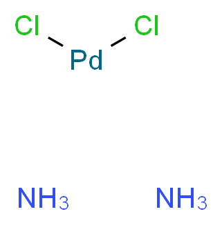 反-二氨基二氯化钯_分子结构_CAS_13782-33-7)