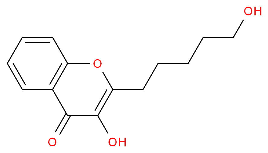 3-hydroxy-2-(5-hydroxypentyl)-4H-chromen-4-one_分子结构_CAS_267400-83-9