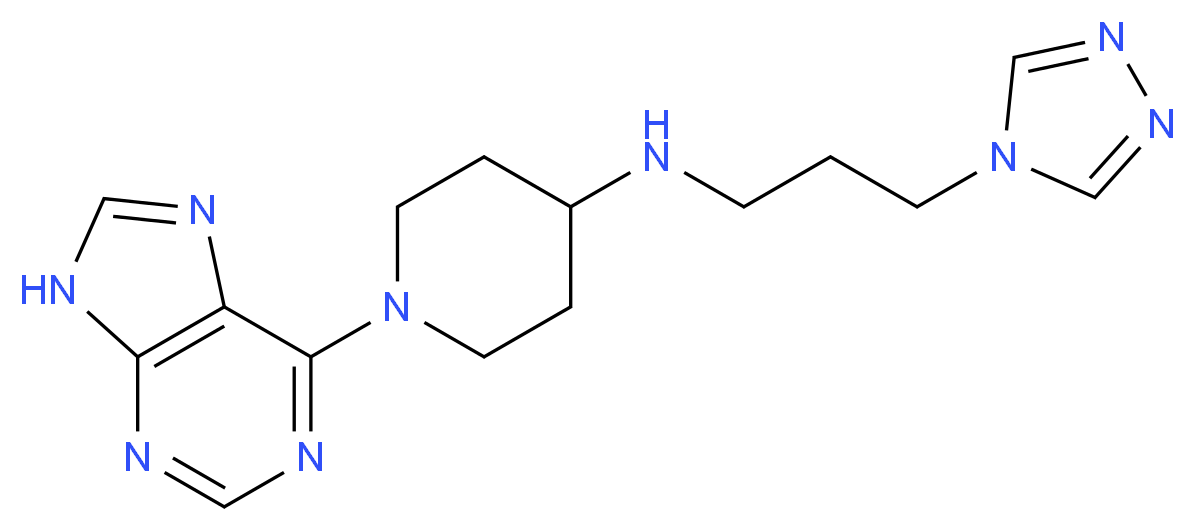 1-(9H-purin-6-yl)-N-[3-(4H-1,2,4-triazol-4-yl)propyl]piperidin-4-amine_分子结构_CAS_)