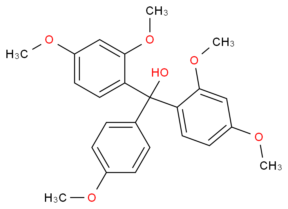 2,2′,4,4′,4′′-五甲氧基三苯甲醇_分子结构_CAS_80202-77-3)