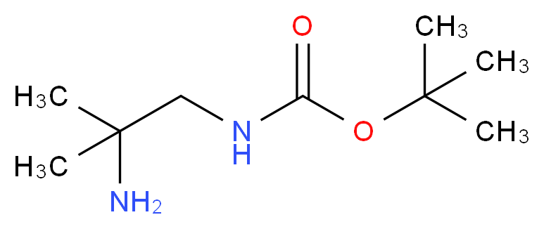 tert-butyl N-(2-amino-2-methylpropyl)carbamate_分子结构_CAS_)