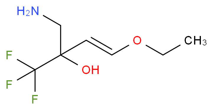 2-(aminomethyl)-4-ethoxy-1,1,1-trifluorobut-3-en-2-ol_分子结构_CAS_)