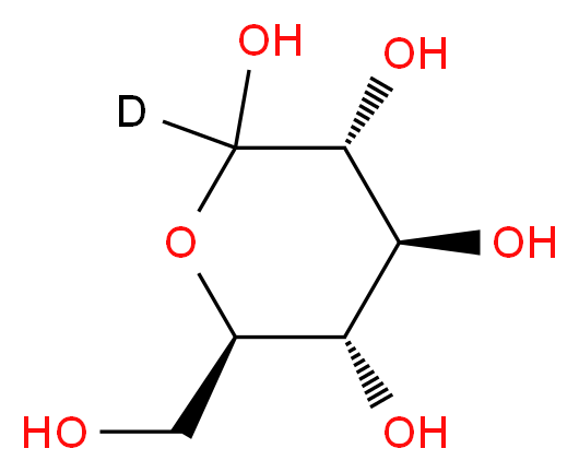 (3R,4S,5S,6R)-6-(hydroxymethyl)(2-<sup>2</sup>H)oxane-2,3,4,5-tetrol_分子结构_CAS_106032-61-5