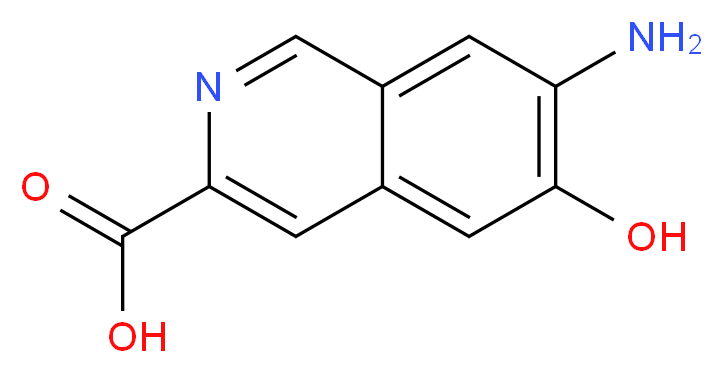 7-amino-6-hydroxyisoquinoline-3-carboxylic acid_分子结构_CAS_110121-33-0