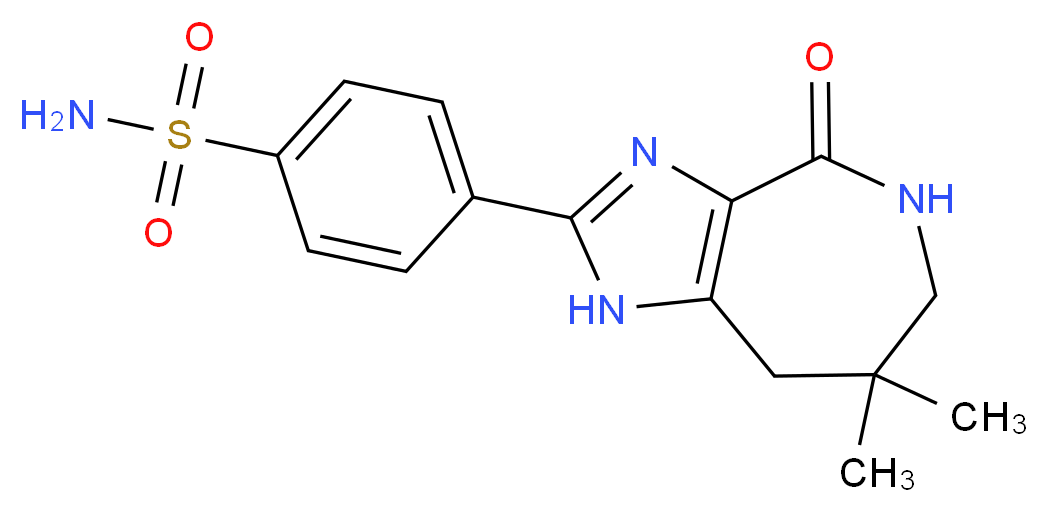 4-(7,7-dimethyl-4-oxo-1,4,5,6,7,8-hexahydroimidazo[4,5-c]azepin-2-yl)benzenesulfonamide_分子结构_CAS_)