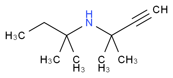 (2-methylbut-3-yn-2-yl)(2-methylbutan-2-yl)amine_分子结构_CAS_2978-40-7