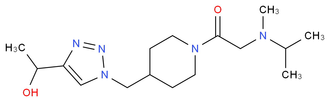 1-{1-[(1-{[isopropyl(methyl)amino]acetyl}piperidin-4-yl)methyl]-1H-1,2,3-triazol-4-yl}ethanol_分子结构_CAS_)