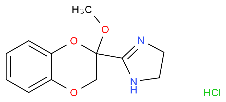 2-(2-methoxy-2,3-dihydro-1,4-benzodioxin-2-yl)-4,5-dihydro-1H-imidazole hydrochloride_分子结构_CAS_109544-45-8