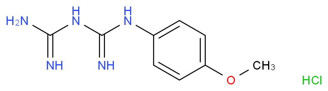 N-(4-methoxyphenyl)imidodicarbonimidic diamide hydrochloride_分子结构_CAS_43191-41-9)