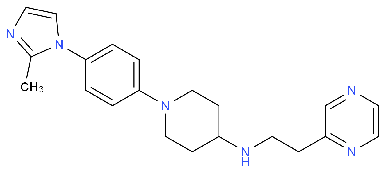 1-[4-(2-methyl-1H-imidazol-1-yl)phenyl]-N-[2-(2-pyrazinyl)ethyl]-4-piperidinamine_分子结构_CAS_)