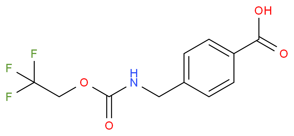 4-({[(2,2,2-Trifluoroethoxy)carbonyl]amino}methyl) benzenecarboxylic acid_分子结构_CAS_)