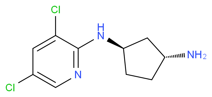 (1R*,3R*)-N-(3,5-dichloropyridin-2-yl)cyclopentane-1,3-diamine_分子结构_CAS_)
