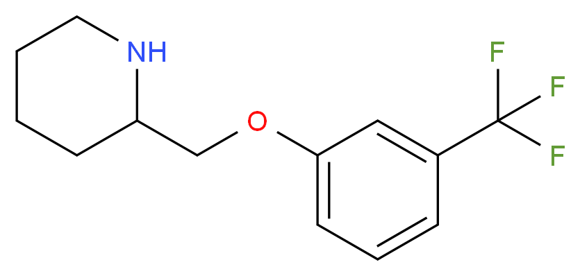 2-[3-(trifluoromethyl)phenoxymethyl]piperidine_分子结构_CAS_1019443-66-3