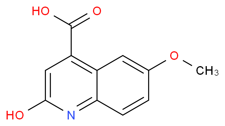 2-Hydroxy-6-methoxy-quinoline-4-carboxylic acid_分子结构_CAS_32431-29-1)