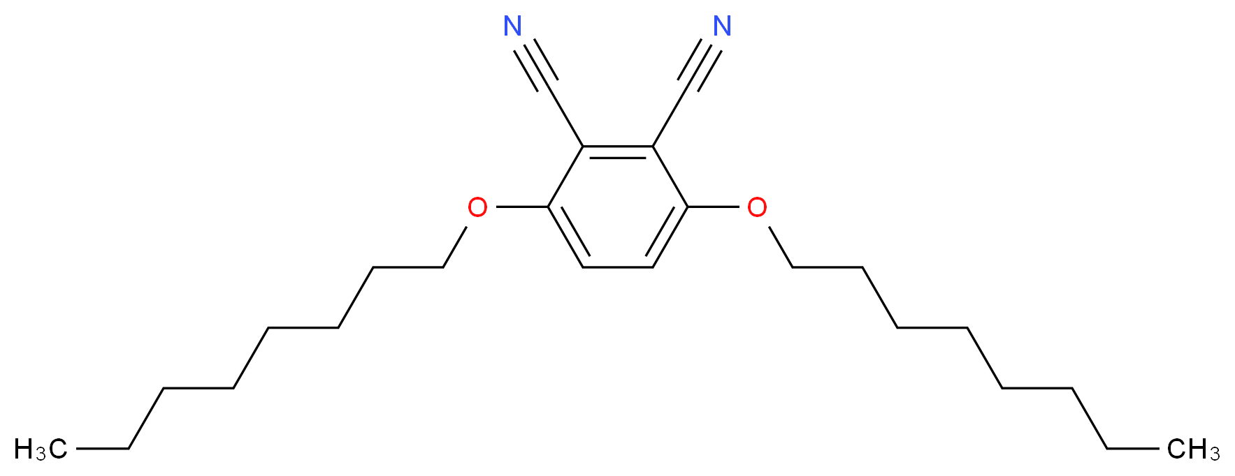 3,6-bis(octyloxy)benzene-1,2-dicarbonitrile_分子结构_CAS_75942-39-1