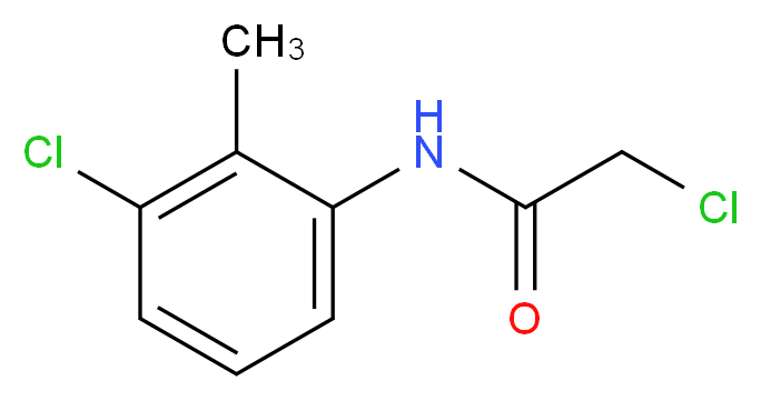 2-chloro-N-(3-chloro-2-methylphenyl)acetamide_分子结构_CAS_99585-94-1