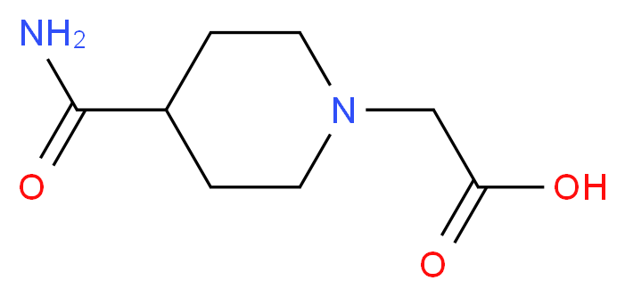 2-(4-carbamoylpiperidin-1-yl)acetic acid_分子结构_CAS_40479-21-8