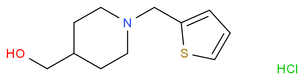 [1-(thiophen-2-ylmethyl)piperidin-4-yl]methanol hydrochloride_分子结构_CAS_926921-81-5