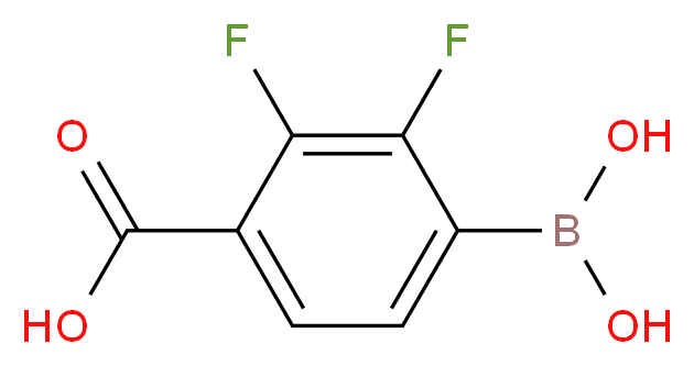 4-(dihydroxyboranyl)-2,3-difluorobenzoic acid_分子结构_CAS_1029716-92-4