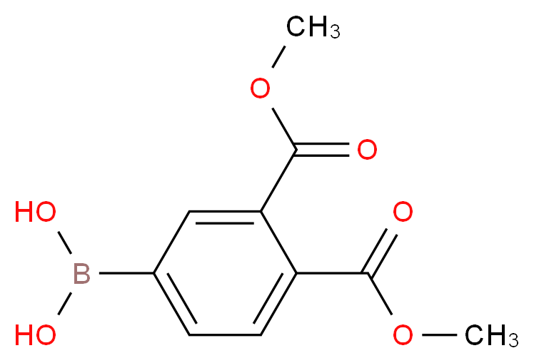 [3,4-bis(methoxycarbonyl)phenyl]boronic acid_分子结构_CAS_1072951-51-9