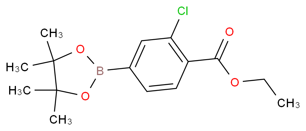 3-CHLORO-4-(ETHOXYCARBONYL)BENZENEBORONIC ACID, PINACOL ESTER_分子结构_CAS_474709-76-7)