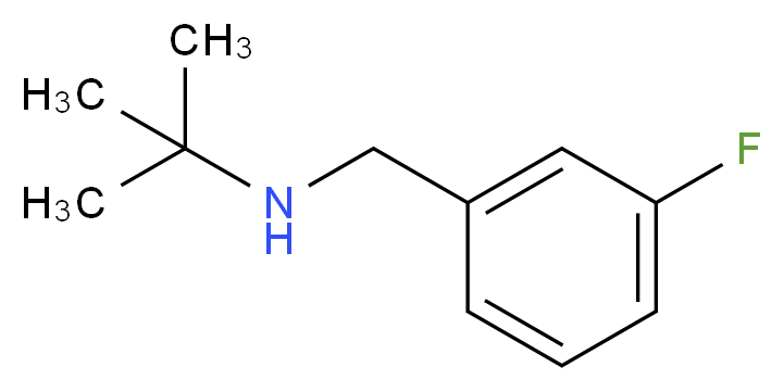 tert-butyl[(3-fluorophenyl)methyl]amine_分子结构_CAS_926198-58-5
