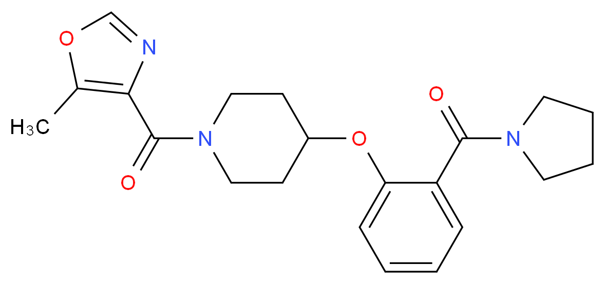 1-[(5-methyl-1,3-oxazol-4-yl)carbonyl]-4-[2-(pyrrolidin-1-ylcarbonyl)phenoxy]piperidine_分子结构_CAS_)