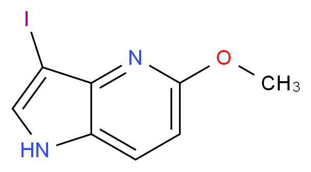 3-iodo-5-methoxy-1H-pyrrolo[3,2-b]pyridine_分子结构_CAS_913983-30-9