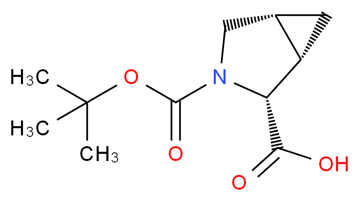 (1S,2R,5R)-3-[(tert-butoxy)carbonyl]-3-azabicyclo[3.1.0]hexane-2-carboxylic acid_分子结构_CAS_937244-10-5