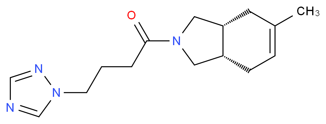 (3aR*,7aS*)-5-methyl-2-[4-(1H-1,2,4-triazol-1-yl)butanoyl]-2,3,3a,4,7,7a-hexahydro-1H-isoindole_分子结构_CAS_)