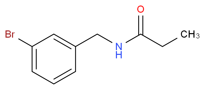 N-(3-bromobenzyl)propanamide_分子结构_CAS_915923-10-3)