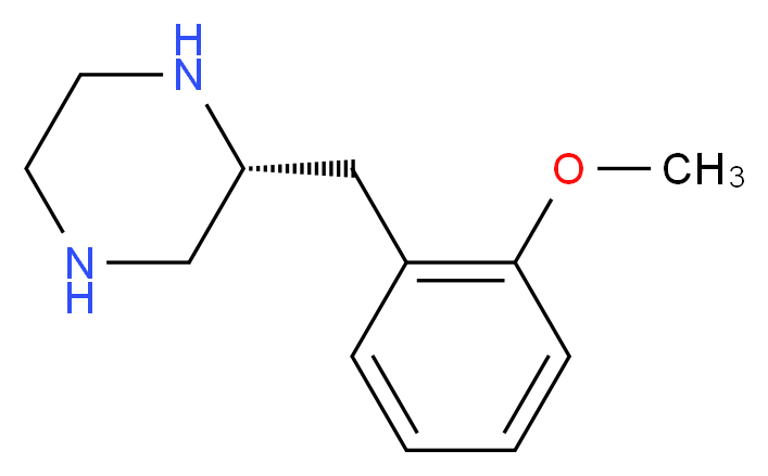 (2R)-2-[(2-methoxyphenyl)methyl]piperazine_分子结构_CAS_1240582-36-8