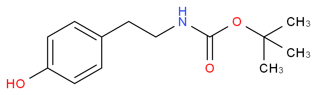 N-Boc-2-(4-hydroxyphenyl)ethylamine_分子结构_CAS_64318-28-1)