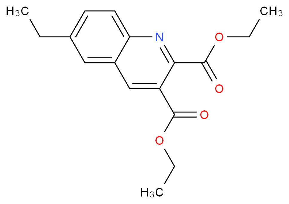 6-ETHYLQUINOLINE-2,3-DICARBOXYLIC ACID DIETHYL ESTER_分子结构_CAS_948289-92-7)