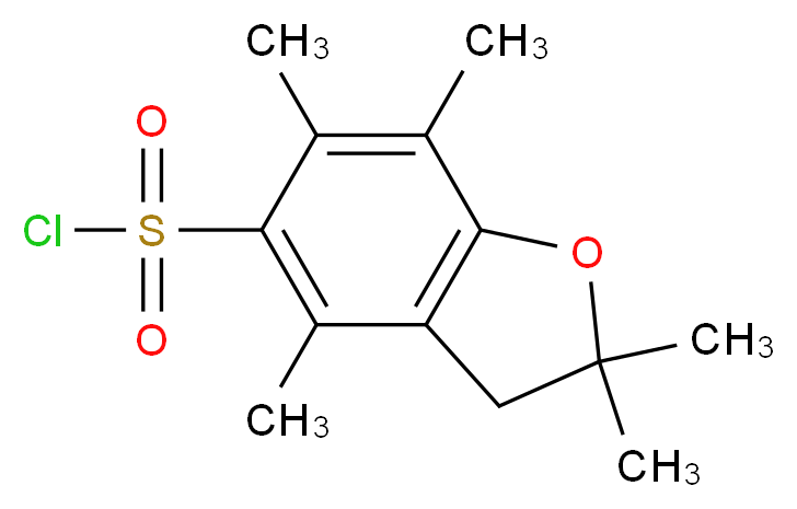 2,2,4,6,7-Pentamethyl-2,3-dihydrobenzofuran-5-sulfonyl chloride_分子结构_CAS_154445-78-0)