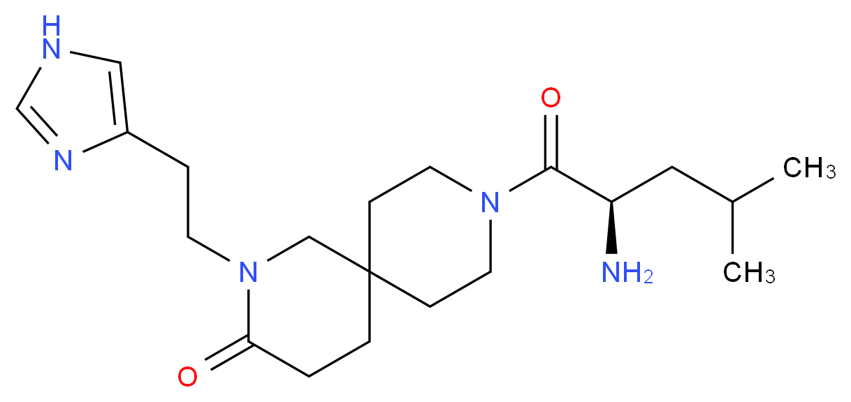 2-[2-(1H-imidazol-4-yl)ethyl]-9-D-leucyl-2,9-diazaspiro[5.5]undecan-3-one_分子结构_CAS_)