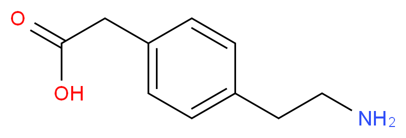 2-[4-(2-aminoethyl)phenyl]acetic acid_分子结构_CAS_99075-24-8