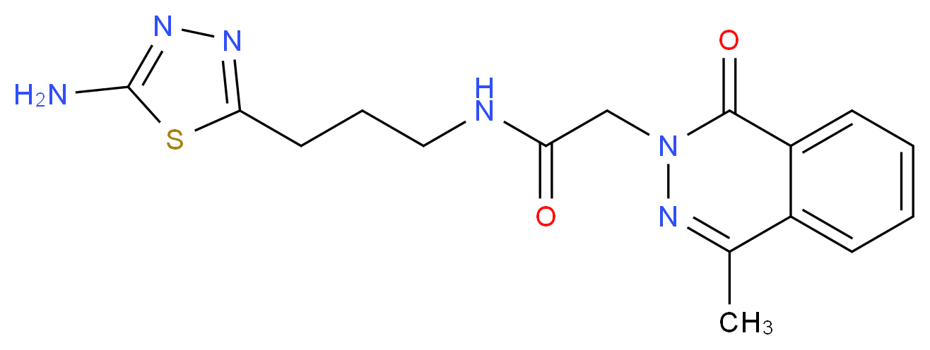 N-[3-(5-amino-1,3,4-thiadiazol-2-yl)propyl]-2-(4-methyl-1-oxo-2(1H)-phthalazinyl)acetamide_分子结构_CAS_)