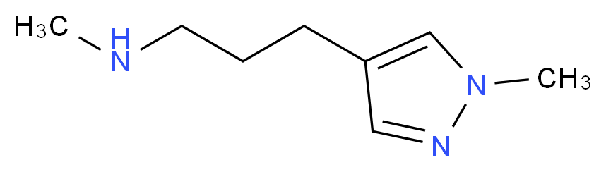 N-Methyl-3-(1-methyl-1H-pyrazol-4-yl)propan-1-amine_分子结构_CAS_1227465-68-0)