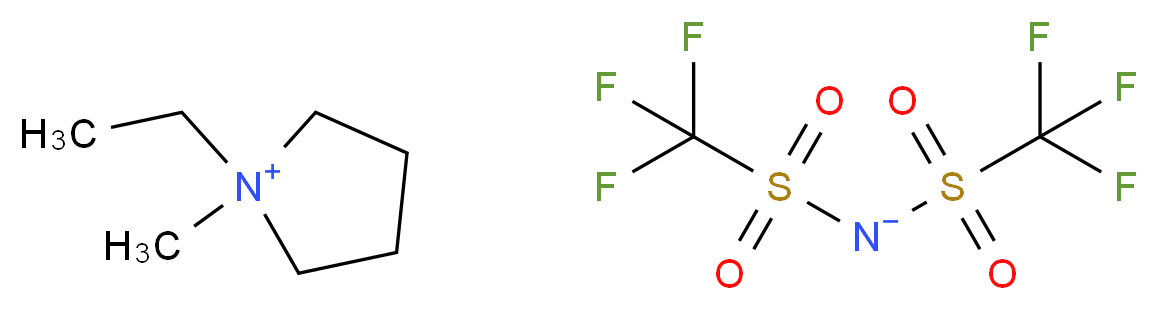 1-乙基-1-甲基吡咯烷鎓双(三氟甲基磺酰基)亚胺_分子结构_CAS_223436-99-5)