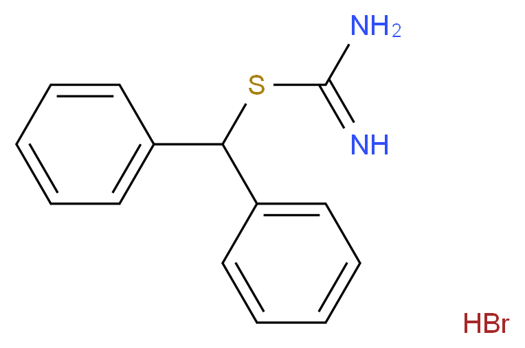[(Diphenylmethyl)sulfanyl]methanimidamide hydrobromide_分子结构_CAS_90280-15-2)