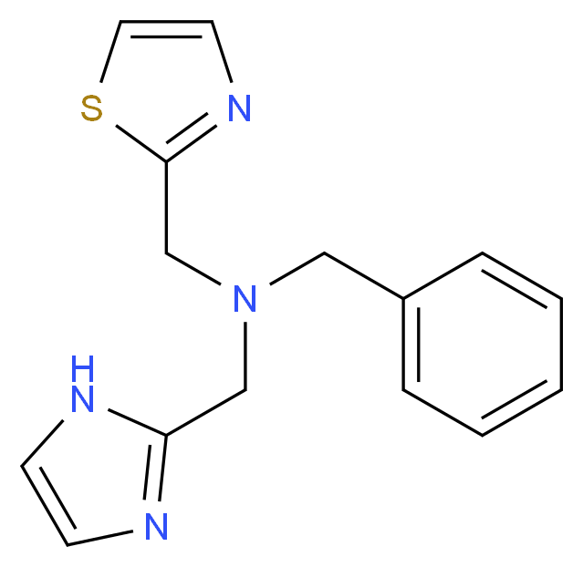 N-benzyl-1-(1H-imidazol-2-yl)-N-(1,3-thiazol-2-ylmethyl)methanamine_分子结构_CAS_)