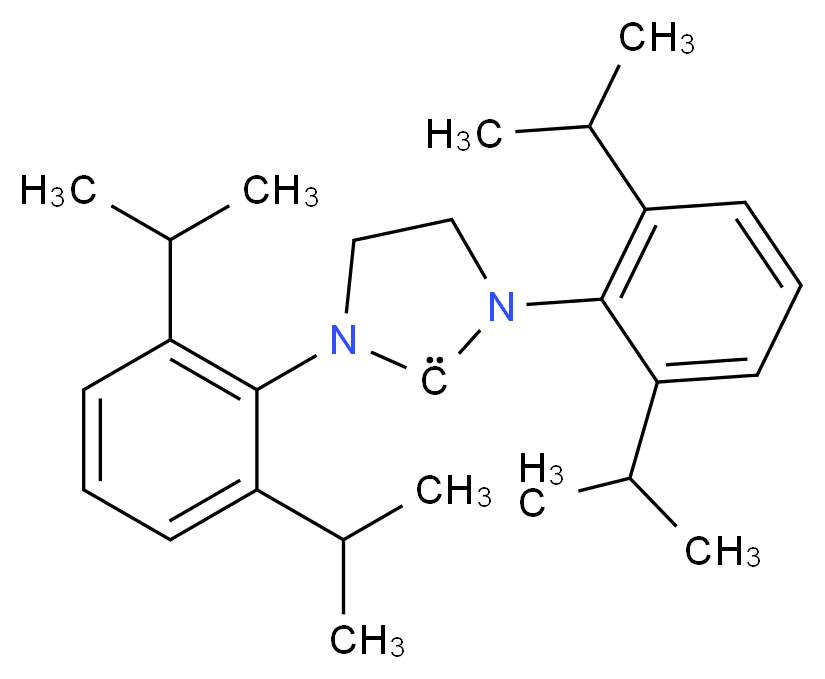 1,3-bis[2,6-bis(propan-2-yl)phenyl]imidazolidin-2-ylidene_分子结构_CAS_258278-28-3