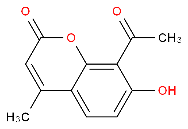 8-acetyl-7-hydroxy-4-methyl-2H-chromen-2-one_分子结构_CAS_2555-29-5