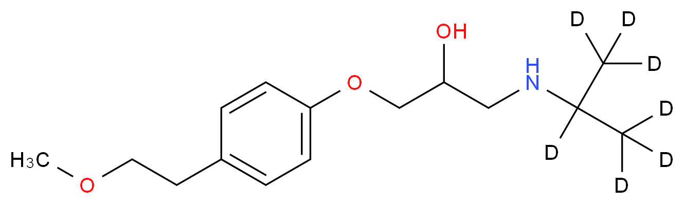 {2-hydroxy-3-[4-(2-methoxyethyl)phenoxy]propyl}[(<sup>2</sup>H<sub>7</sub>)propan-2-yl]amine_分子结构_CAS_959787-96-3