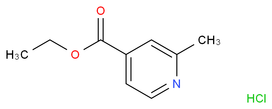 2-甲基吡啶-4-羧酸乙酯 盐酸盐_分子结构_CAS_65550-32-5)