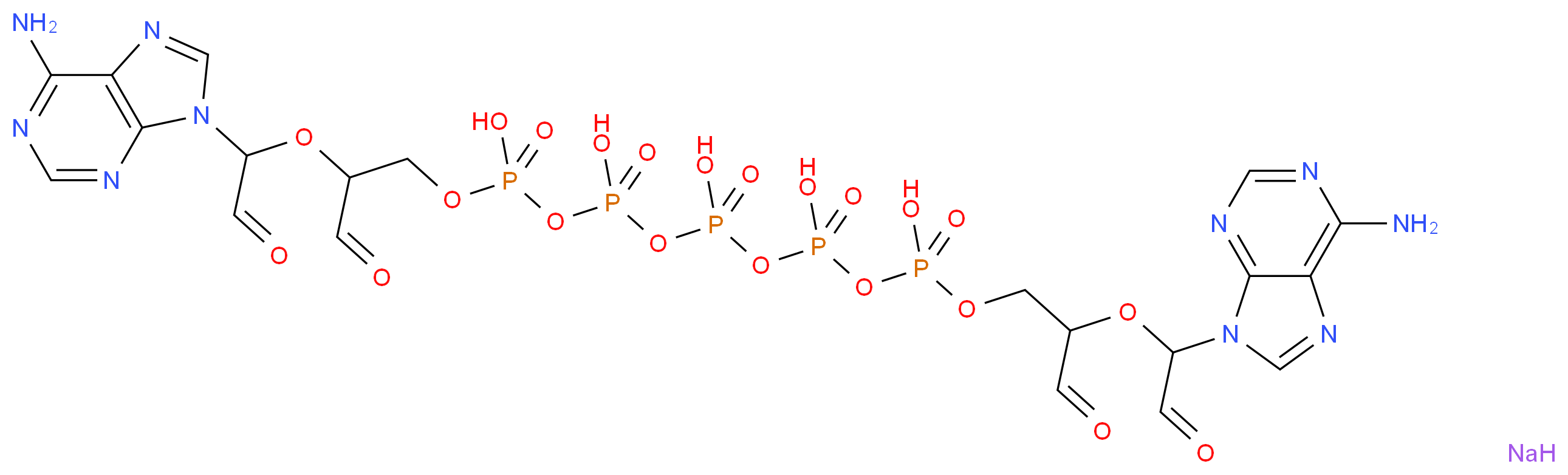 P1,P5-Di(adenosine-5′) pentaphosphate, periodate oxidized sodium salt_分子结构_CAS_107148-01-6)