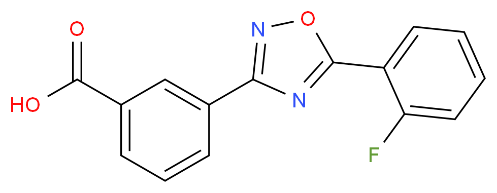 3-(5-(2-Fluorophenyl)-1,2,4-oxadiazol-3-yl)benzoic acid_分子结构_CAS_775304-57-9)