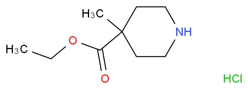 Ethyl 4-methylpiperidine-4-carboxylate hydrochloride_分子结构_CAS_)