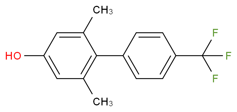 2,6-dimethyl-4'-(trifluoromethyl)biphenyl-4-ol_分子结构_CAS_872258-58-7)